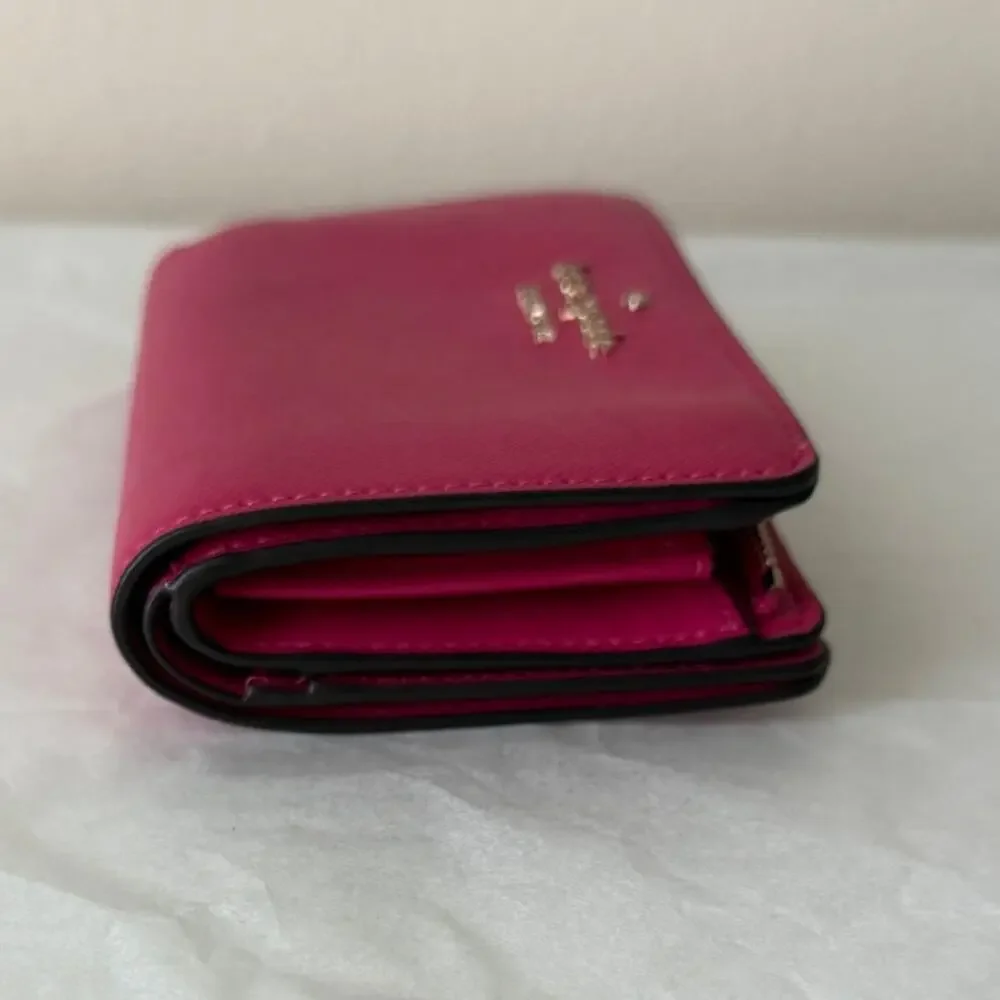 Kate Spade Staci Medium Compact Bifold Wallet in Pink Ruby